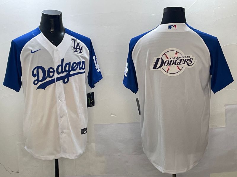 Men Los Angeles Dodgers Blank White blue Game 2025 Nike MLB Jersey style 38->los angeles dodgers->MLB Jersey